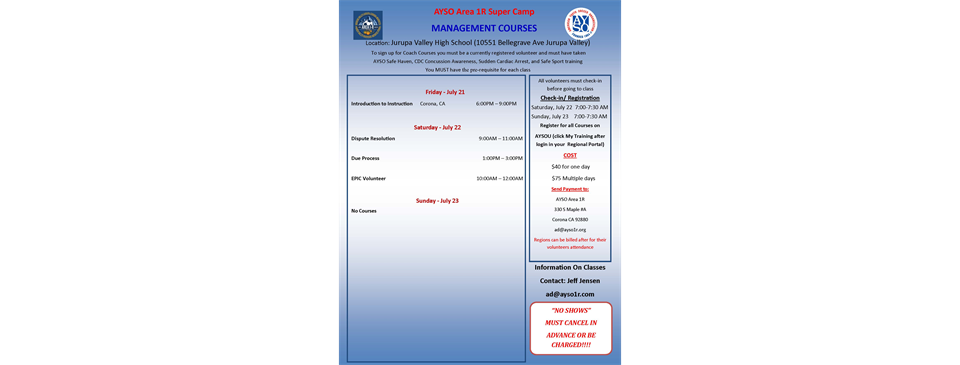 Area R Super Camp-Management