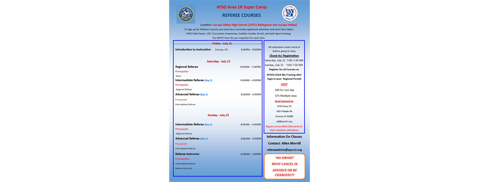 Area R Super Camp-Referees